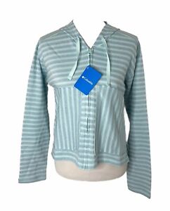 Columbia Sportswear Melody Spring Women's Size Small Blue Striped Light Hoodie