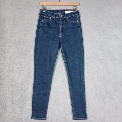 Rag & Bone Jeans Women's 27 Blue Denim Dark Wash Skinny Leg Zip Fly Retro Y2K - Image 1 of 4
