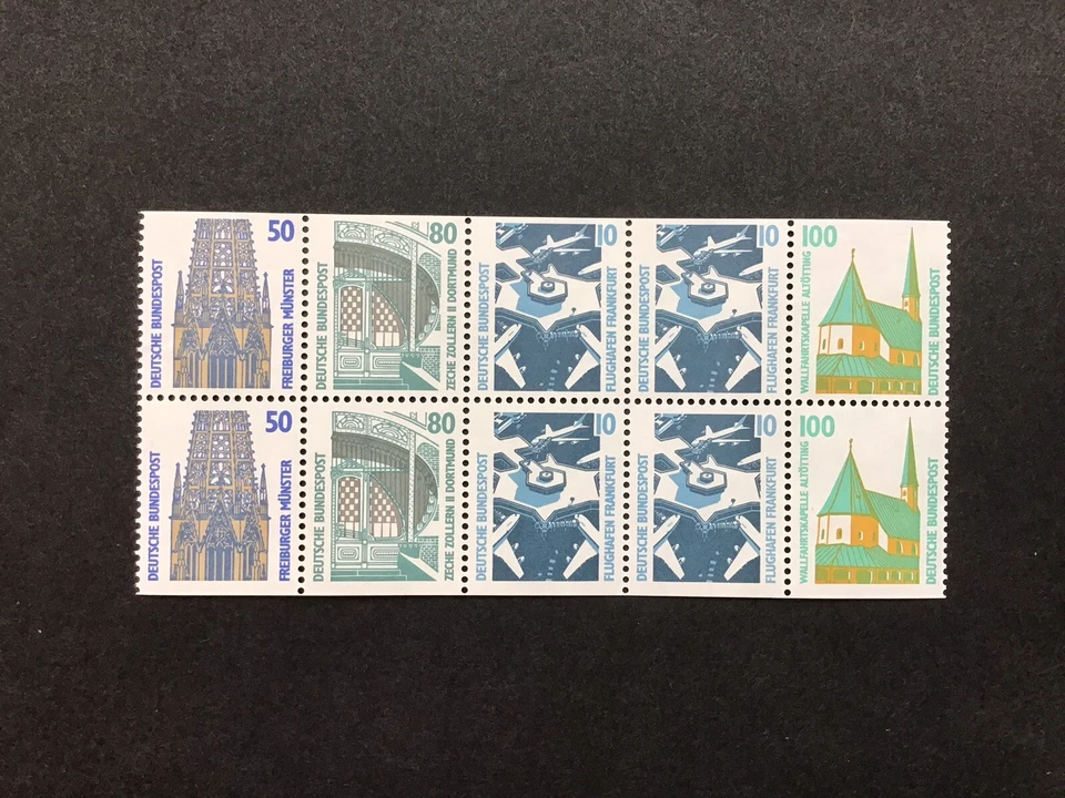 Germany 1989 MNH Tourist Sights Booklet Pane - Image 1 of 1