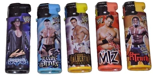 5 WWE WRESTLER Refillable Torch Lighters different designs Random Without Gas - Picture 1 of 6