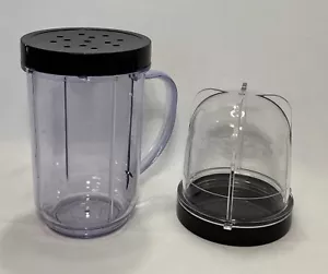Magic Bullet Blender 12 oz Cup with Handle And A Short Blender Cup With Lid - Picture 1 of 7