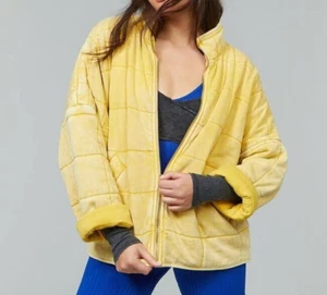 Giacca trapuntata Forever 21 Dupe For Free People Dolman gialla media oversize - Foto 1 di 6