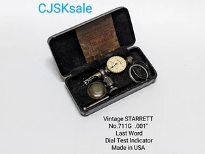 Vintage STARRETT No. 711-G  .001" Last Word Test Indicator Made in USA (USED) - Picture 1 of 17