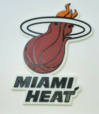Miami Heat 3D Basketball Logo - Emblem, Ornament or Magnet !! Cover