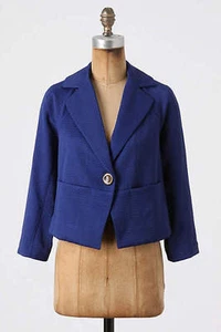Neu! Anthropologie blaue "Dynamism Dolman Jacke" 5 Sterne Größe 2 - Bild 1 von 3