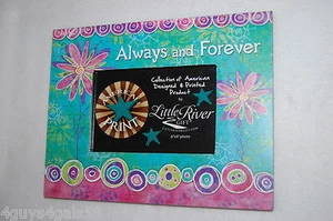 FRAME for 6x4 photo PINK TEAL Flowers Swirls ALWAYS & FOREVER 10 1/8 x 7 7/8 - Picture 1 of 2
