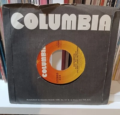 Barbra Streisand & Neil Diamond- 7" Vinyl  Record- You Don't Bring Me Flowers  - Image 1 of 4