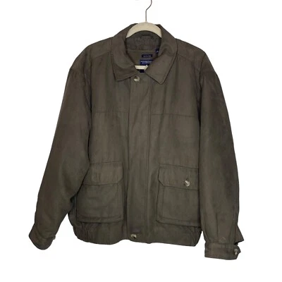 Abrigo Roundtree and Yorke Para Hombre Grande Cremallera Verde Cálido Senderismo Exterior Forro Viento Foto 1 de 4