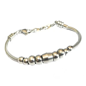 Bracciale catena snake tipo pandora in acciaio inox da uomo donna braccialetto - Foto 1 di 5
