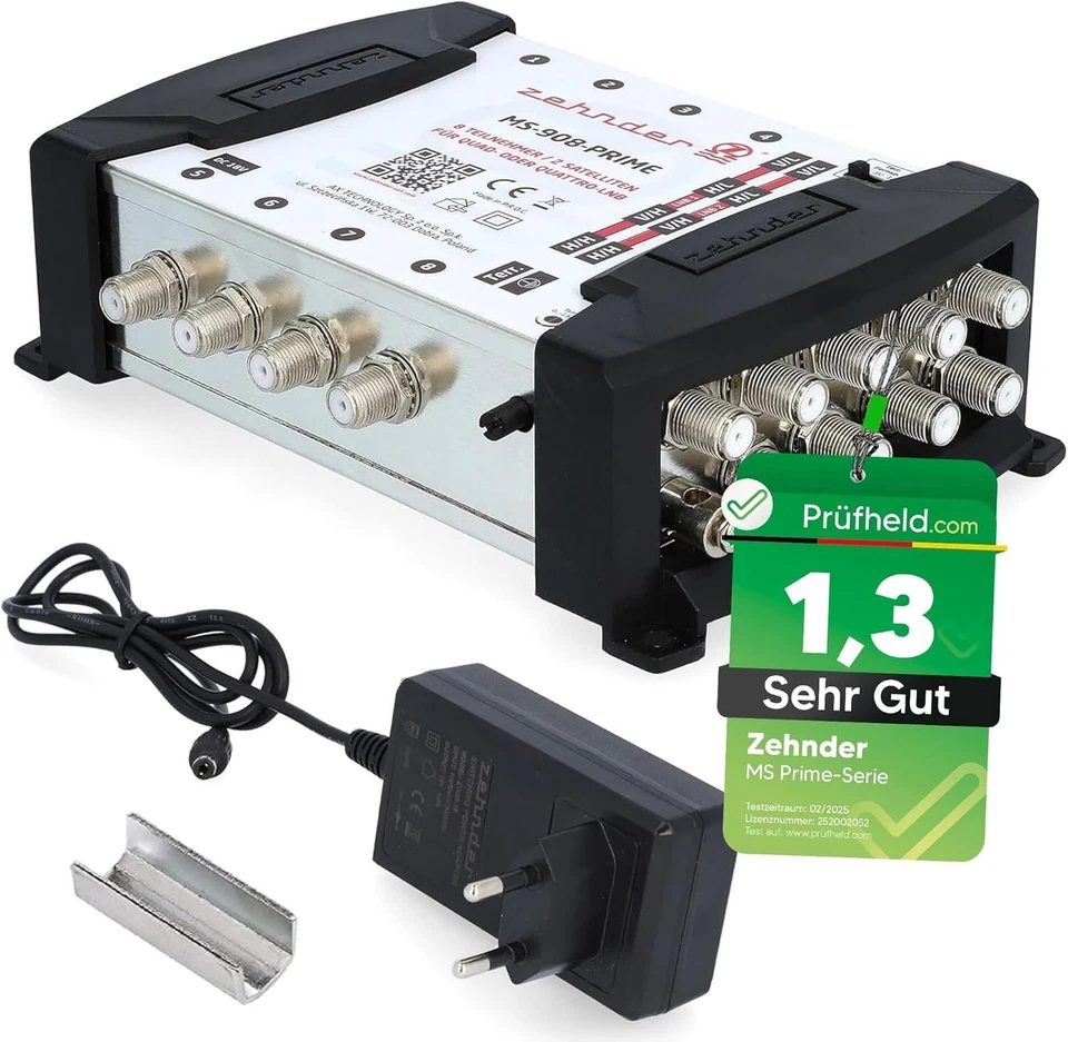 Zehnder 9/8 Multischalter 8 Teilnehmer 2 Satelliten - Regelbare Terrestrik - Bild 1 von 4