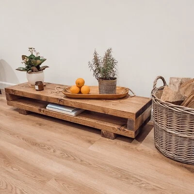 Rustic Tv Stand / Rustic Handmade Tv Unit / TV Stand / Solid Wood Tv Unit - Image 1 of 4