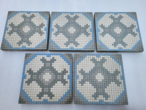 American Encaustic Tiling Co AETCO Alhambra Geometric Tile Set of Five 6"x6" Cover