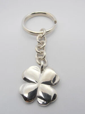 Quadrifoglio Portafortuna : Portachiavi in Argento 925 - Brisè - Fortuna - - Immagine 1 di 4