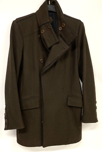 REISS JACKET COAT MENS M BROWN 80% WOOL 780