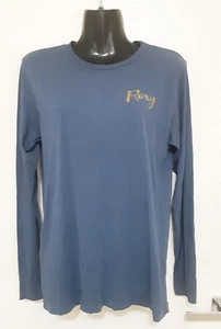 SIZE S WOMEN'S OR MENS BLUE LONG SLEEVE COTTON ROXY TOP BRAND NEW - Picture 1 of 4