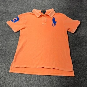 Polo Ralph Lauren Big Pony Polo Shirt Boys Size L( 14-16) #3 Patch Peach - Picture 1 of 8