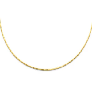 Real 14k Yellow or White Gold 1.5MM Sparkle Omega Necklace Chain 17" Women - Picture 1 of 4