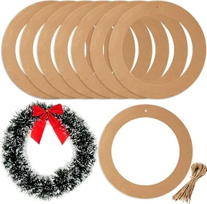 20 Pieces Large Hanging Round Wreaths 12Inch Cardboard Wreath Rings for DIY New - Picture 1 of 6