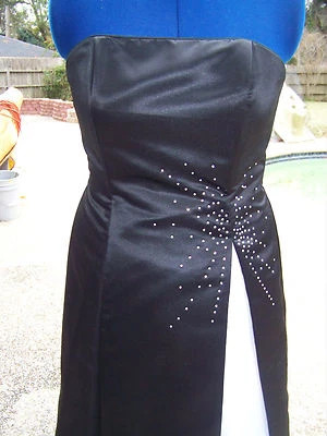 Fiesta Black & White Formal Prom Bridesmaid Party Evening Gown 34 bust 32 waist - Image 1 of 2