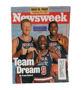July 6 1992 Newsweek Magazine Dream Team Michael Jordan Magic Bird NL Basketball - Picture 1 of 4