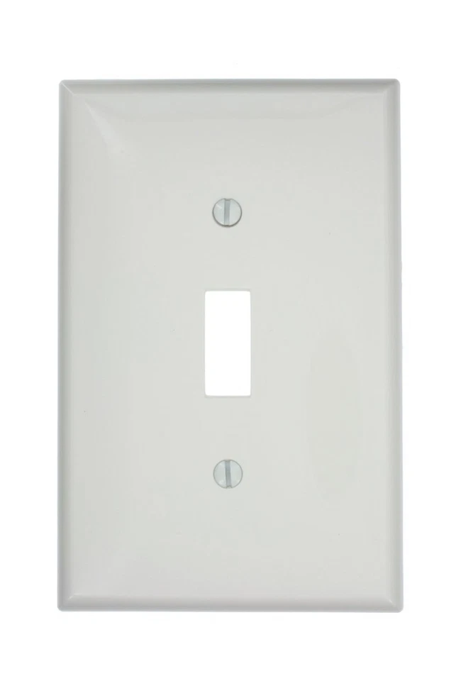 Placa de pared interruptor de palanca de 1 velocidad Leviton, tamaño medio, PJ1-T, almendra clara Foto 1 de 1