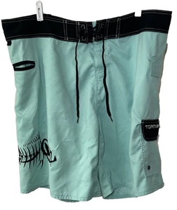 Tormenter Mens Size 40 Swim Bathing Suit Trunks Board Shorts Lined Light Blue - Picture 1 of 7