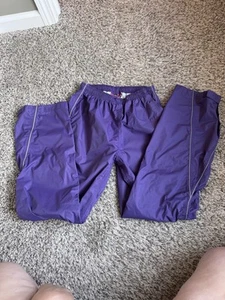 REI Kids Rain Pants Size L(14-16) Purple Waterproof With Elastic Waist - Picture 1 of 5