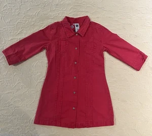 GAP Kids Size 4 XS Dress Solid Pink Long Sleeve Fall 2004 - Picture 1 of 4