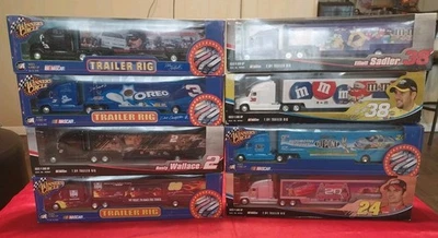 Lot of (8) Winners Circle Diecast Trailer Rigs 1/64 Earnhardt-Wallace-Sadler ext - Image 1 of 4