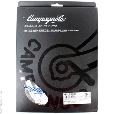 Juego de palanca de cambios y cable de freno Campagnolo blanco ultrabaja fricción y carcasa Foto 1 de 3