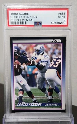 1990 Score Supplemental Cortez Kennedy Rookie Card #68T PSA 9 Seahawks - Image 1 of 4