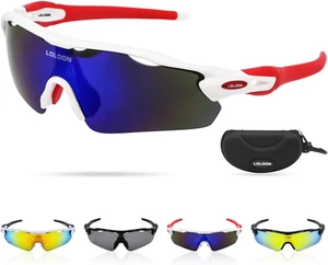 UV-Schutz Sport Sonnenbrille zum Laufen Klettern Fahrrad Baseball Softball Golf - Bild 1 von 11