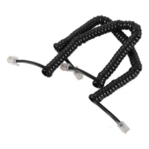 2 szt. Kabel słuchawkowy Kabel telefoniczny do połączeń stacjonarnych Przewód zawinięty - Zdjęcie 1 z 12
