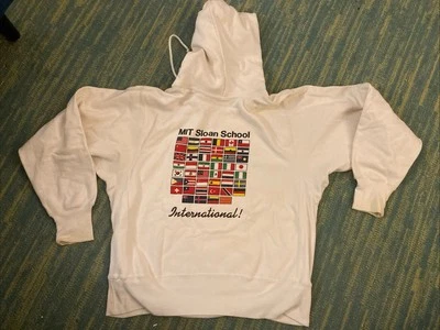 Sudadera con Capucha Vintage Años 80 Tejido Inverso CON SLOAN Medallón Dorado GRANDE Massachusetts Foto 1 de 4
