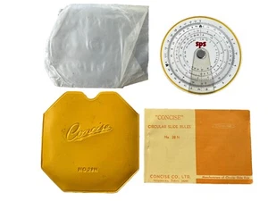 Vintage Regola di scorrimento circolare concisa n. Custodia manuale 28N Giappone tavolo conversione PLC - Foto 1 di 3