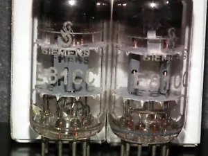 Siemens E81CC ECC801S 6201 ECC81 passendes Paar Dreifachglimmer W. Deutschland GEBRAUCHT GEPRÜFT - Bild 1 von 9
