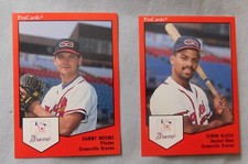 1989 ProCards Greenville Braves Baseball Card Pick one