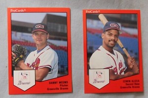 1989 ProCards Greenville Braves Baseball Card Pick one
