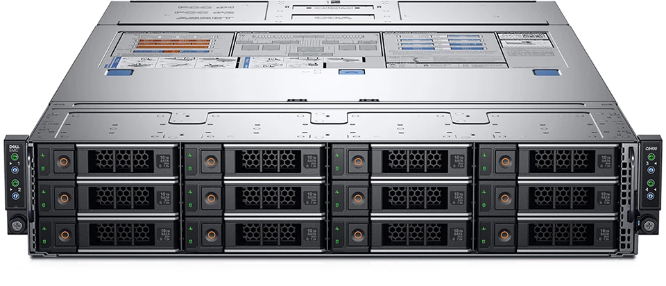 Dell C6400 12x 3.5" Bay Chassis + 4x C6420 4x 14-Core Gold 5120 128GB RAM Server - Image 1 of 1
