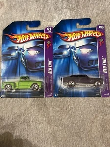 2006 Hot Wheels  '69 CHEVY Truck And 1968 Chevy Nova Red Line - Picture 1 of 1