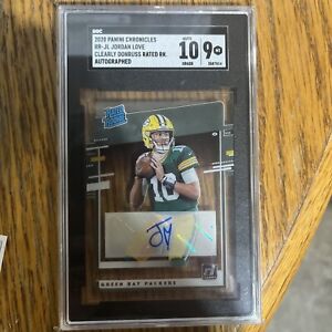 2020 Chronicles Jordan Love Clearly Donruss Rated Rookie Auto Autograph RC SGC 9