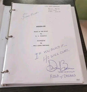 Shoeless Joe Field of Dreams Signed Film Script Dwier Brown Final Screen Play - Picture 1 of 12