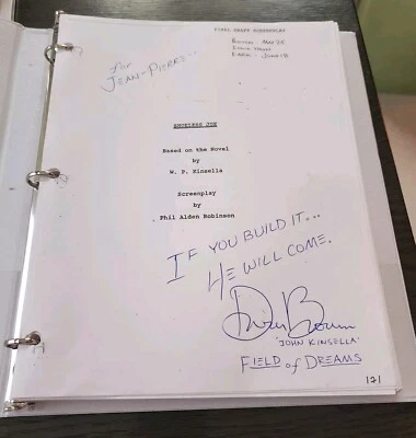 Shoeless Joe Field of Dreams Signed Film Script Dwier Brown Final Screen Play - Image 1 of 4