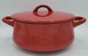 DANSK DUTCH OVEN RED ENAMEL CASSEROLE W/ LID 2 QT MODERN JHQ INTERNATIONAL - Picture 1 of 10