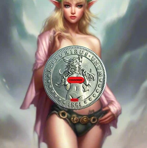 Sexy Anime Elf Girl - Novelty Coin - Bild 1 von 5
