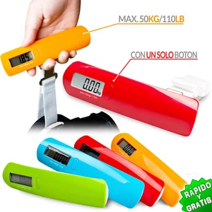 BASCULA BALANZA DIGITAL MALETA EQUIPAJE VIAJE MAX. 50KG ELECTRONIC LUGGAGE SCALE - Imagen 1 de 12