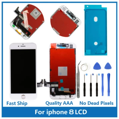 Conjunto de pantalla digitalizador LCD pantalla táctil 3D de repuesto para iPhone 8 blanco y herramienta Foto 1 de 4