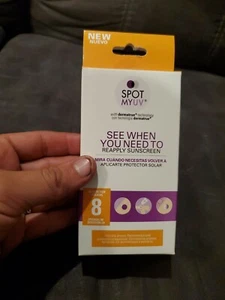 8ct SPOT MY UV Detection Stickers for Sunscreen w /Dermatrue Tech - Picture 1 of 3
