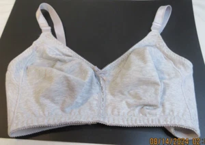 BALI ADORABLE BRA~ BOW & SATIN STRAPS~36DD #3036, 85% COTTON & 15%SPANDEX GRAY - Picture 1 of 13