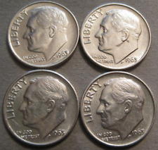 LOT OF 4 - 1963 P ROOSEVELT DIMES *** 90% SILVER *** 605